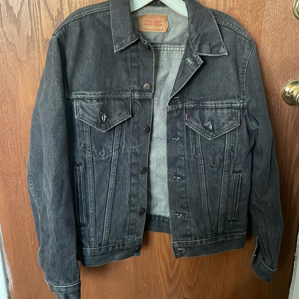 Black Denim Levi’s Jacket Size Large/38